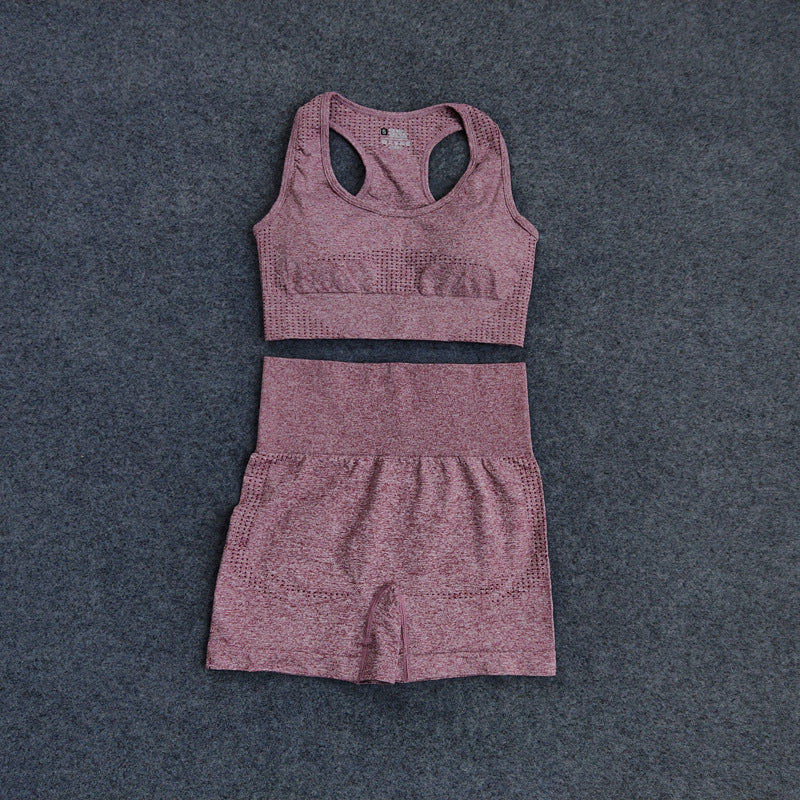 Fitness Tight-fitting Seamless Three-piece Suit