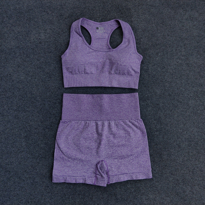 Fitness Tight-fitting Seamless Three-piece Suit